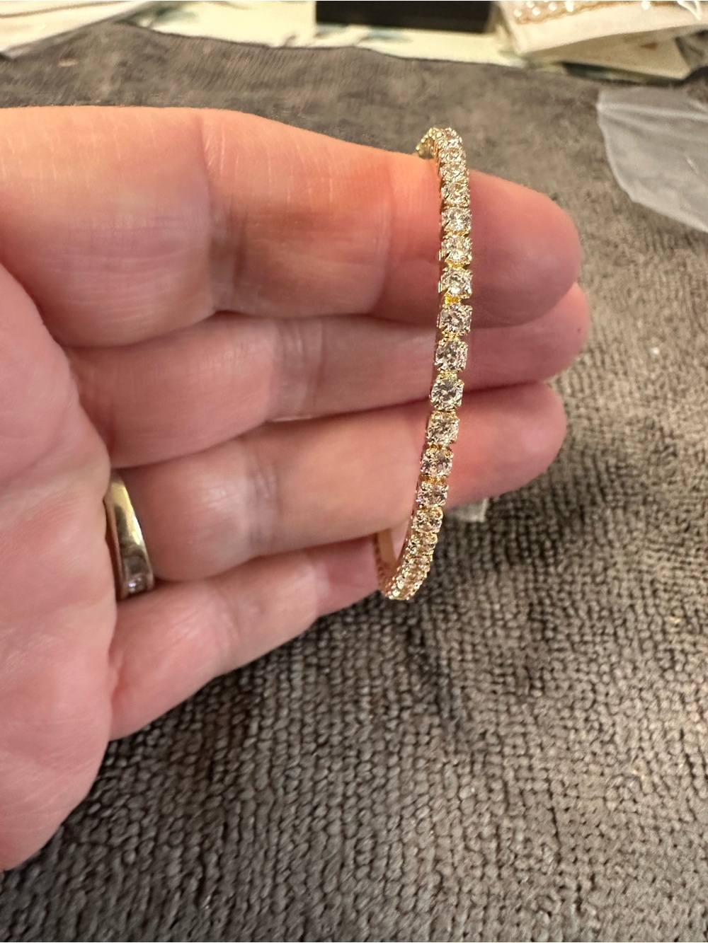 Classic Gold-Tone Crystal hoop earrings  - Women Jewelry